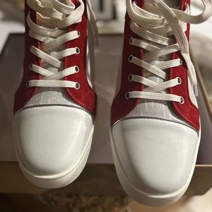 Men’s Christian Louboutin Lou Spikes Oralto Flat Clf/Glitt